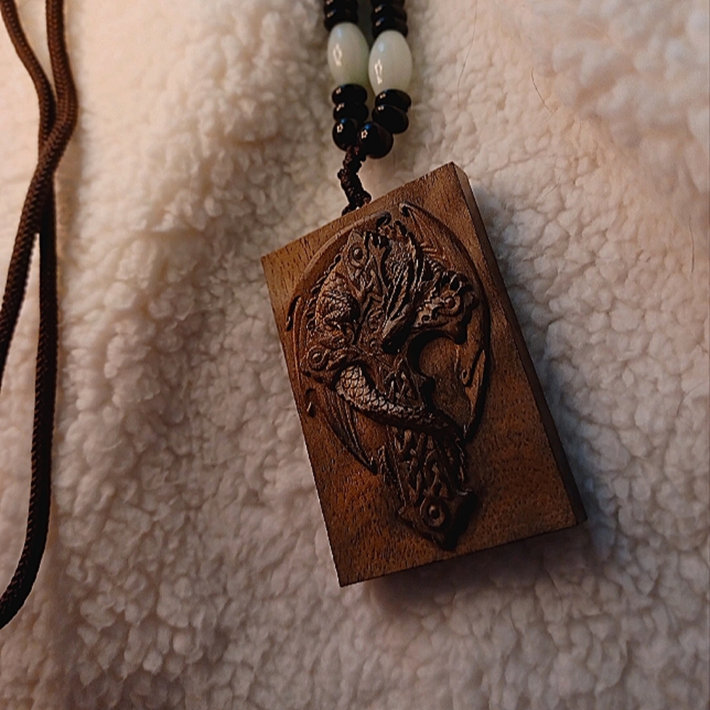 Dragon Cross Cletic Beaded Necklace